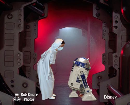 Princess Leia leaving plans in an R2 unit